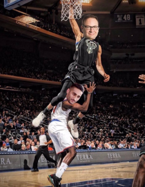  字母哥暴扣统治禁区雄鹿大胜篮网  